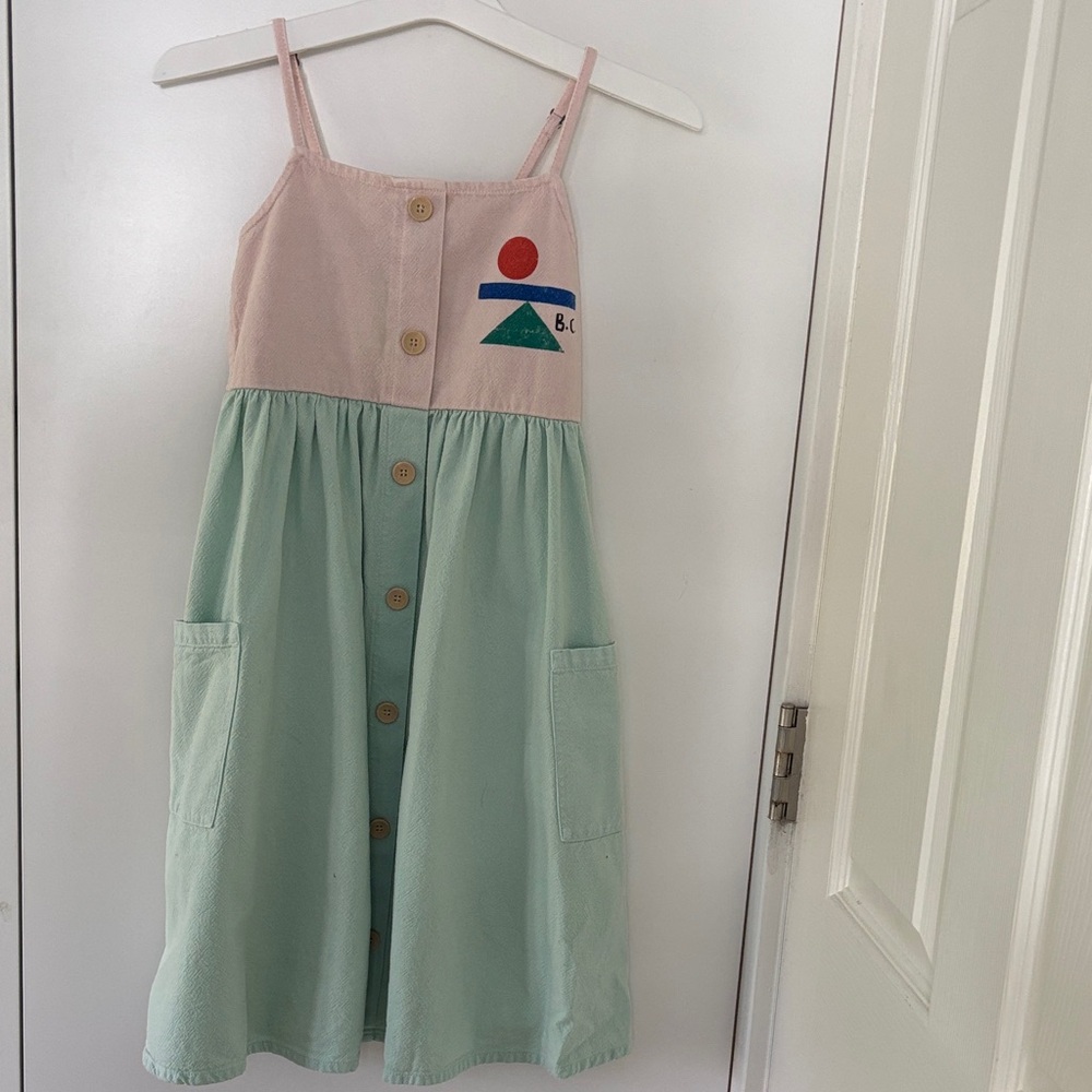 Bobo Choses Mint Buttoned Dress